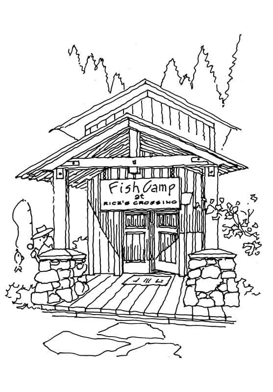 Entry to Fish Camp Cabin