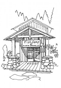 Sketch Rendering of Fishing Retreat Near Sacramento